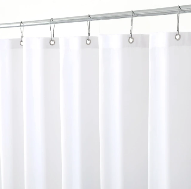 Main image of Shower Curtain Liner 72x72 Inch-White Standard Size Shower Liners
Hotel Quality Water Resistant Shower Liners for Bathroom-Machine Washable Cloth Polyester Bath Curtain-Rental Apartment Home