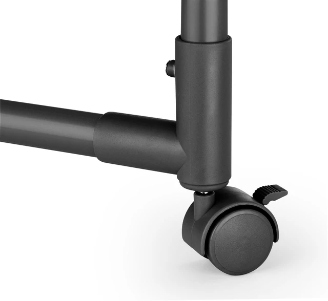 Alt view image 6 of 7 - Folding Garment Rack - Rolling Clothes Hanger - Adjustable Height - Black
