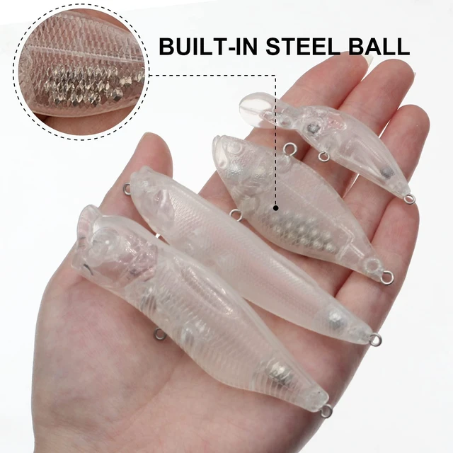Alt view image 4 of 7 - Blanks Lures Kit Unpainted Swimbait Crankbaits DIY Design
10/20pcs Unpainted Fishing Lures Kit,Hard Baits Swimbait Crankbaits for DIY Painting Bass Salmon Trout Saltwater Freshwater