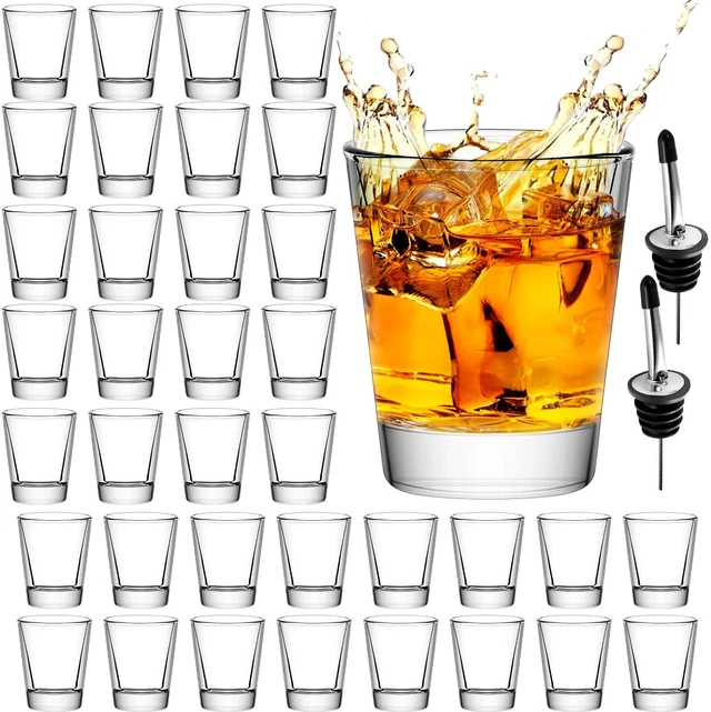 Main image of Shot Glasses 36 Pack, 2oz Clear Heavy Base Stackable, Bar Essential
Clear Shot Glass Bulk Ideal for Whiskey, Tequila, Vodka, Liqueur, Home Bars, Parties, Wedding, Gift-giving.