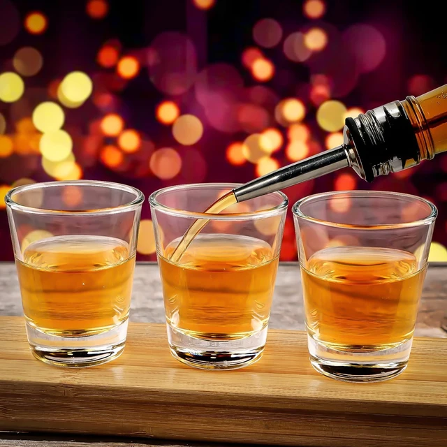 Alt view image 5 of 6 - Shot Glasses 36 Pack, 2oz Clear Heavy Base Stackable, Bar Essential
Clear Shot Glass Bulk Ideal for Whiskey, Tequila, Vodka, Liqueur, Home Bars, Parties, Wedding, Gift-giving.