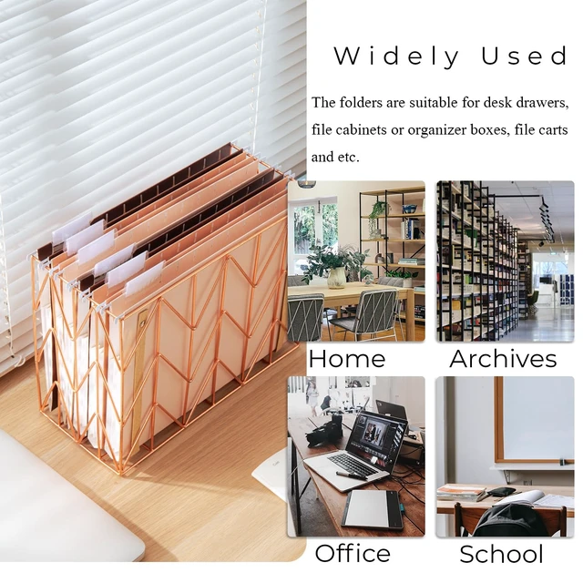 Alt view image 4 of 7 - 6 Pack Extra Capacity Hanging File Folders with Handle Letter Size Accordion Decorative Reinforced File Folder Cute Colored Expandable Portable Folder with 1/5-Cut Adjustable Tabs, Coco Mocha