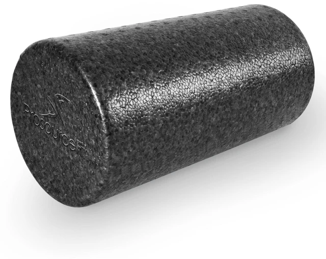 Main image of High Density Foam Rollers 12 - inches long, Firm Full Body Athletic Massage Tool for Back Stretching, Yoga, Pilates, Post Workout Muscle Recuperation, Black