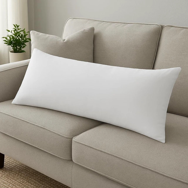 Alt view image 3 of 5 - 14x36 Inch Premium Throw Pillow Insert Soft Microfiber Rectangle Pillow Supportive Decorative Pillow Stuffer for Sofa Bed and Couch