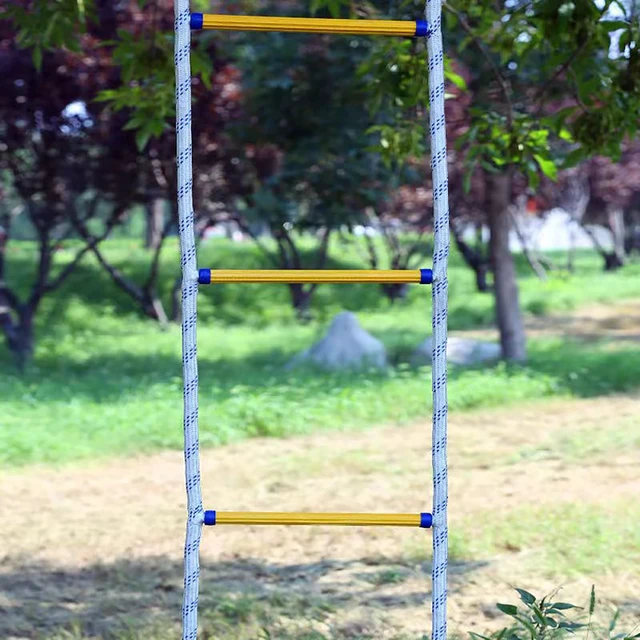 Alt view image 7 of 7 - 16ft Emergency Fire Escape Rope Ladder 2 Story Flame Resistant Emergency Fire Safety Evacuation Ladder Fast to Deploy Sturdy and Strong Portable and Reusable.