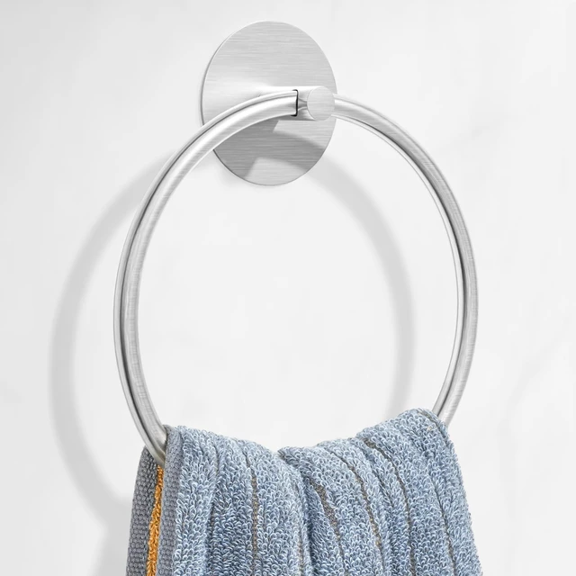 Main image of Brushed Bathroom Towel Ring - SUS304 Stainless Steel Bathroom Towel Rack, Susswiff Adhesive Wall Mounted Hand Towels Holder, Towel Hanger for Bathroom Organizer, Kitchen Storage