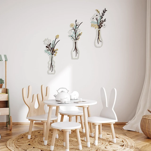 Alt view image 6 of 7 - 3 Pieces Metal Flowers Wall Art | Rustic Farmhouse Wall Decor, Beige
With Mounting Kit, Natural Themed, Indoor & Outdoor Minimalist, For Bathroom, Living Room, Kitchen | House-Warming Gifts
Brand: Aik