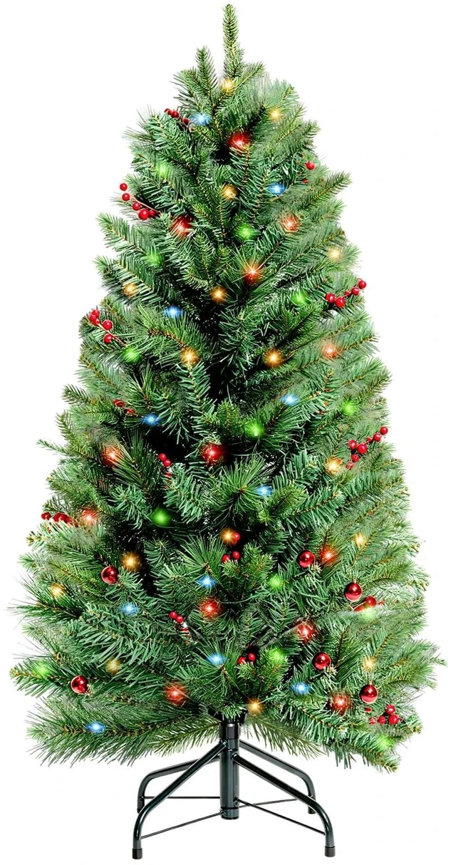 Main image of 4FT Artificial Christmas Trees, Small Pre-Lit Artificial Christmas Tree
Lighted christmas tree,Premium Spruce Xmas Tree with 4-Prong Metal Base