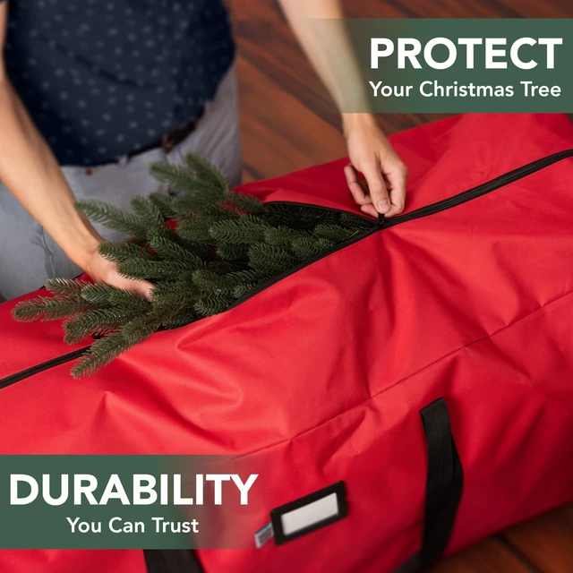 Alt view image 2 of 7 - Cheer Christmas Tree Storage Bag Waterproof 9ft Red
Heavy Duty Fabric, Waterproof Design, Durable Handles, Zipper Closure, Fits Up to 9ft Artificial Christmas Tree
