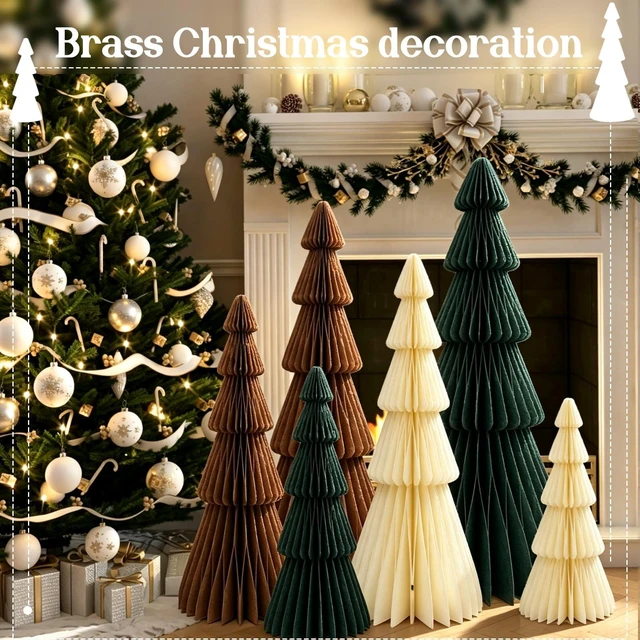 Alt view image 4 of 7 - 6 Pcs Large Honeycomb Paper Christmas Trees, 3/2.5/2ft,Classic
6 Sizes Foldable 3D Honeycomb Decoration Set, with Magnet, for Mantel, Office, Home Xmas Winter Holiday Party Decor