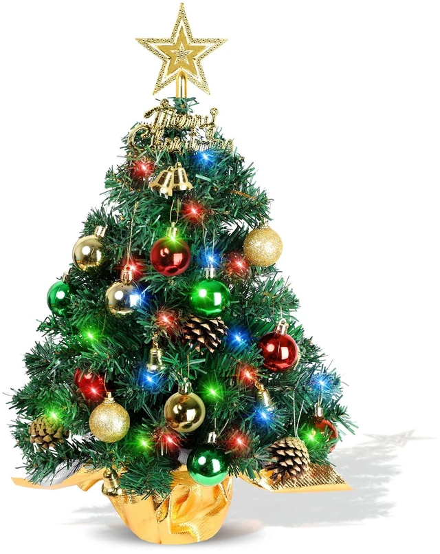 Main image of mall Christmas Tree with Lights,22 in Mini Tabletop Tree Desk Decor
Little Christmas Tree With 30 Led Multicolor String Lights,with Pine Cones Ornaments,For Holiday Indoor DIY Xmas Decorations