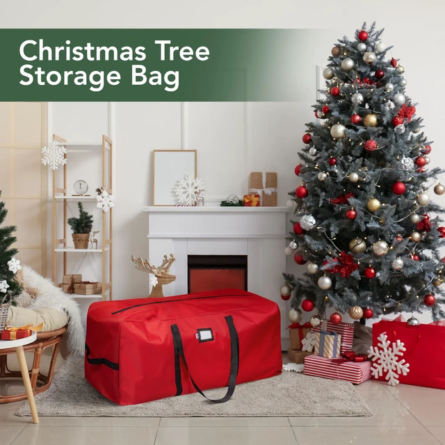 Alt view image 5 of 7 - Cheer Christmas Tree Storage Bag Waterproof 9ft Red
Heavy Duty Fabric, Waterproof Design, Durable Handles, Zipper Closure, Fits Up to 9ft Artificial Christmas Tree