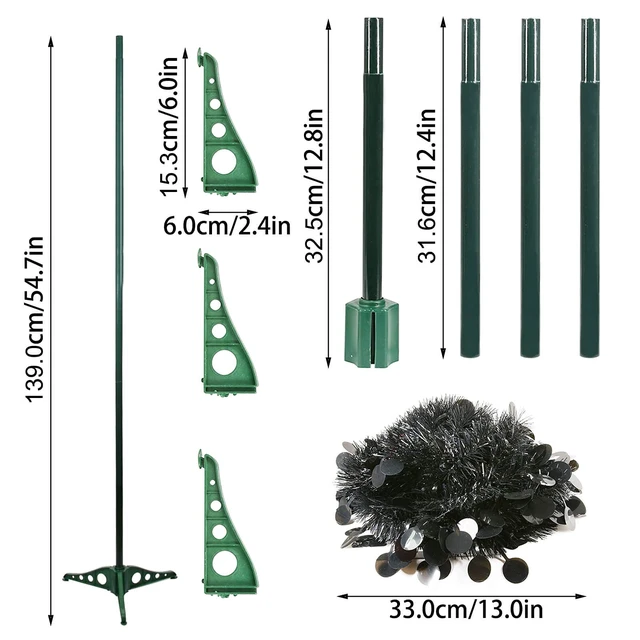 Alt view image 3 of 7 - 5FT Halloween Tree Pop Up Pencil Tree with 100 Lights Black