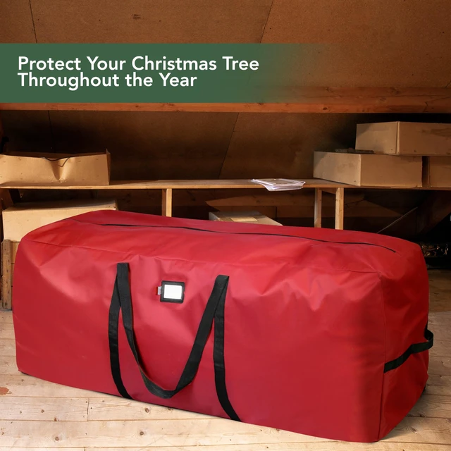 Alt view image 6 of 7 - Cheer Christmas Tree Storage Bag Waterproof 9ft Red
Heavy Duty Fabric, Waterproof Design, Durable Handles, Zipper Closure, Fits Up to 9ft Artificial Christmas Tree