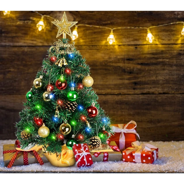 Alt view image 7 of 7 - mall Christmas Tree with Lights,22 in Mini Tabletop Tree Desk Decor
Little Christmas Tree With 30 Led Multicolor String Lights,with Pine Cones Ornaments,For Holiday Indoor DIY Xmas Decorations