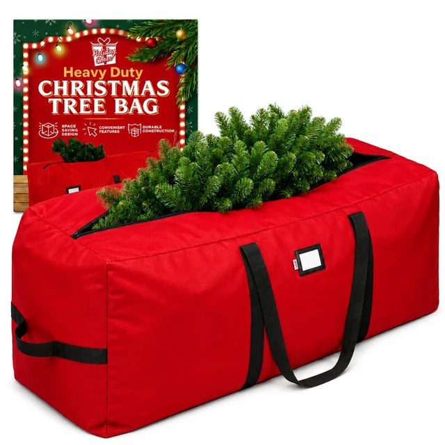 Alt view image 7 of 7 - Cheer Christmas Tree Storage Bag Waterproof 9ft Red
Heavy Duty Fabric, Waterproof Design, Durable Handles, Zipper Closure, Fits Up to 9ft Artificial Christmas Tree