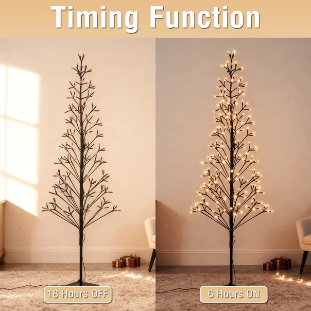 Alt view image 7 of 7 - Chritsmas Tree Lights -5Ft Artificial Christmas Tree,Warm White
216 Leds 5Ft Christmas Tree with Timer, Includes 27 Leds Twinkle Lights for Holiday, Wedding, Party, Christmas Decorations
