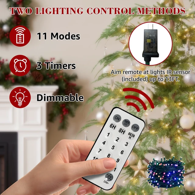 Alt view image 4 of 6 - 5ft Christmas Tree with Lights Artificial Real Touch Cypress Tree
Twinkling Christmas Tree, 11 Light Mode Remote Control, Multicolor LED Lights, Fake Holiday Tree for Home Decor
