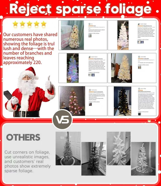 Alt view image 2 of 7 - Pre-Lit Artificial Christmas Tree, Warm White Lights, Colorful Lights, Includes Stand, 4 feet (Black)