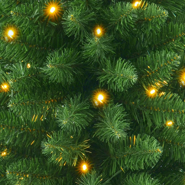 Alt view image 2 of 6 - 3ft Prelit Artificial Small Mini Christmas Tree with Warm White Multi-Color LED Lights, Timer Battery Operated, Perfect for Xmas Tabletop Decorations, Home, Kitchen, Dining Table top Green