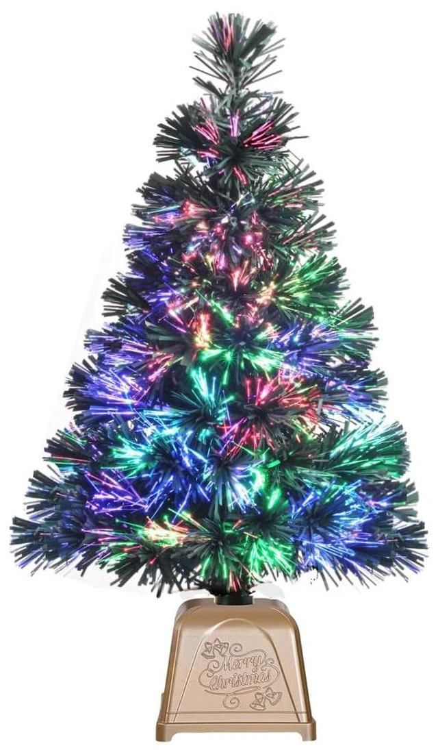 Main image of 24inch e Crafty Pre-lit Mini Fiber Optic Christmas Tree
Tabletop Artificial small Christmas Trees with Gold Base fot for christmas Decorations