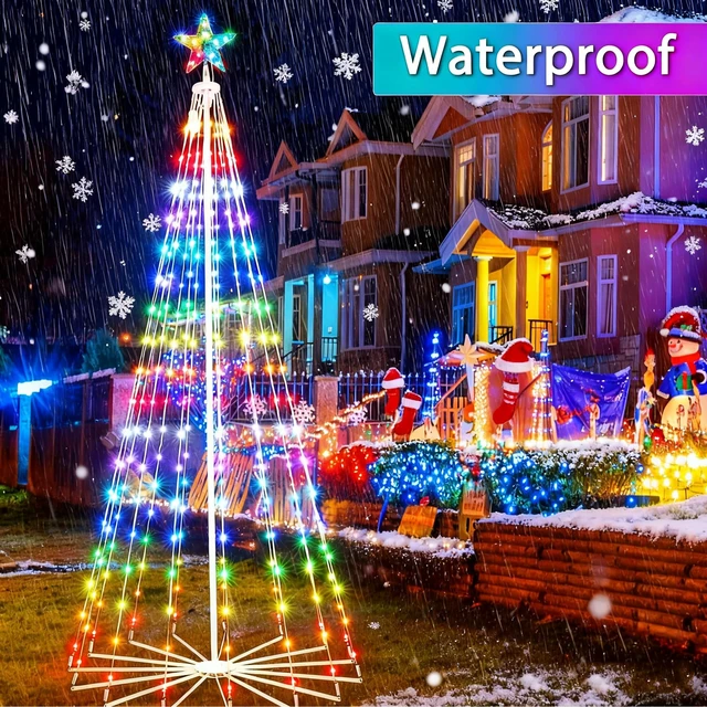 Alt view image 3 of 6 - Joomer Outdoor Christmas Tree, 7FT 295LED App & Remote Controll with Timer
Music Sync & Group Control Smart Christmas Lights for Christmas Tree Holiday Xmas Indoor Outdoor Decor