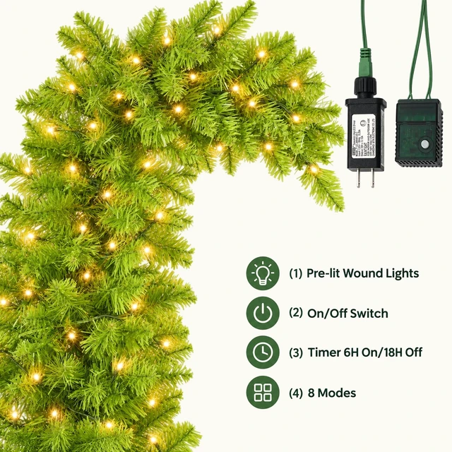 Alt view image 2 of 7 - 5Ft Christmas Tree, Bendable Lime Green Artificial Christmas Tree Decor
Xmas Tree Decorations with Metal Stand, DIY Christmas Tree Decorations for Outdoor/Indoor Holiday Home Party Living Room