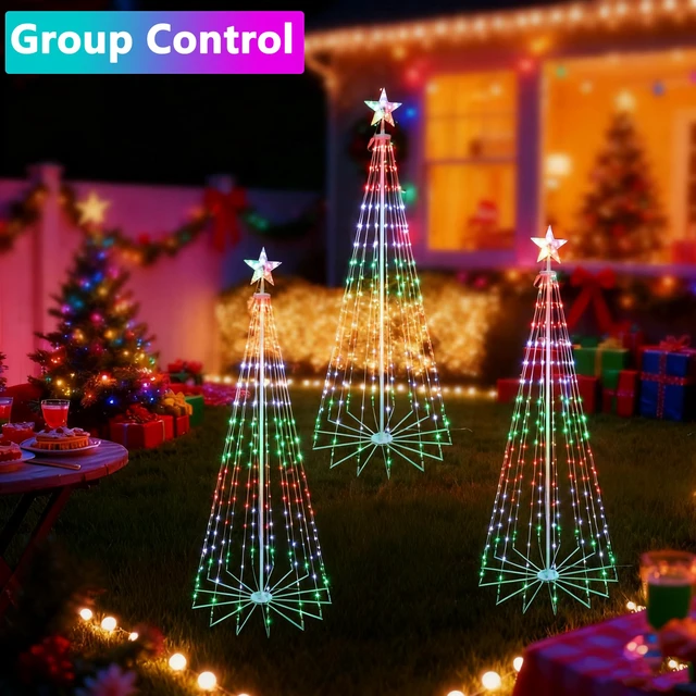 Alt view image 4 of 6 - Joomer Outdoor Christmas Tree, 7FT 295LED App & Remote Controll with Timer
Music Sync & Group Control Smart Christmas Lights for Christmas Tree Holiday Xmas Indoor Outdoor Decor