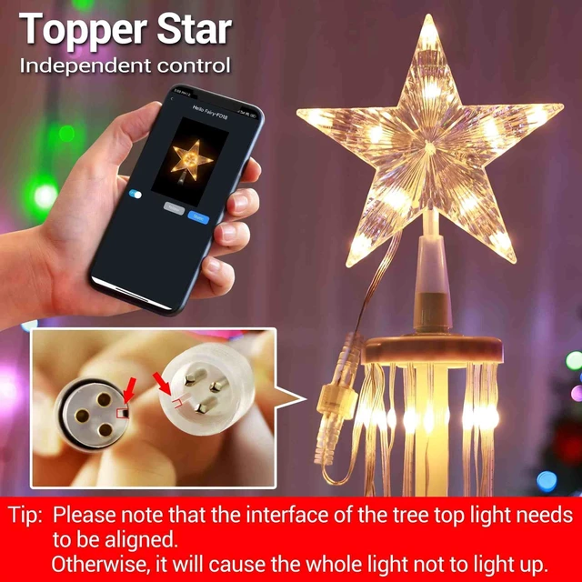 Alt view image 5 of 6 - Joomer Outdoor Christmas Tree, 7FT 295LED App & Remote Controll with Timer
Music Sync & Group Control Smart Christmas Lights for Christmas Tree Holiday Xmas Indoor Outdoor Decor