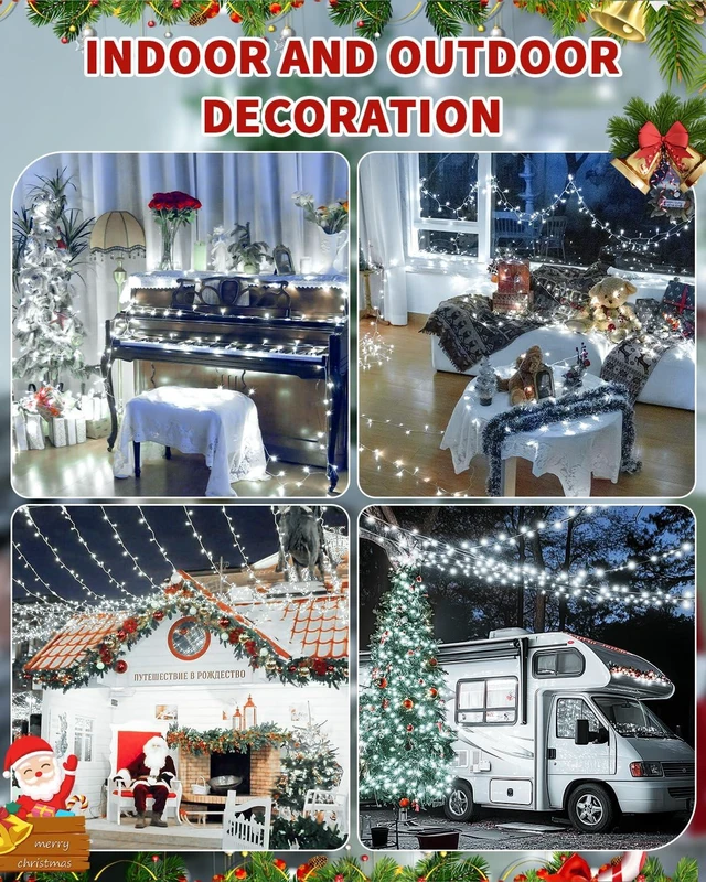 Alt view image 6 of 6 - String Lights,403FT 1200 LED Cold White Fairy Light Bedroom Decor
Remote Control, 8 Modes, Timer, Dimmable, Plug in, Home Room Garden Yard Holiday Party Wedding Xmas Tree Outdoor Decorations