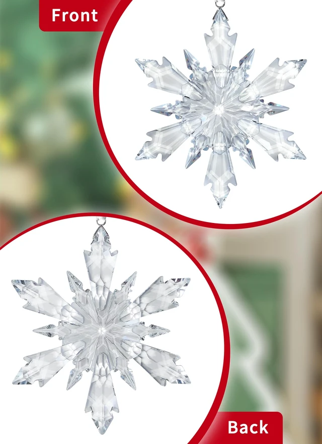 Alt view image 2 of 6 - 2026 Crystal Snowflake Ornament
Annual Collectible Crystal Christmas Tree Hanging Decoration, Holiday Keepsake Gift