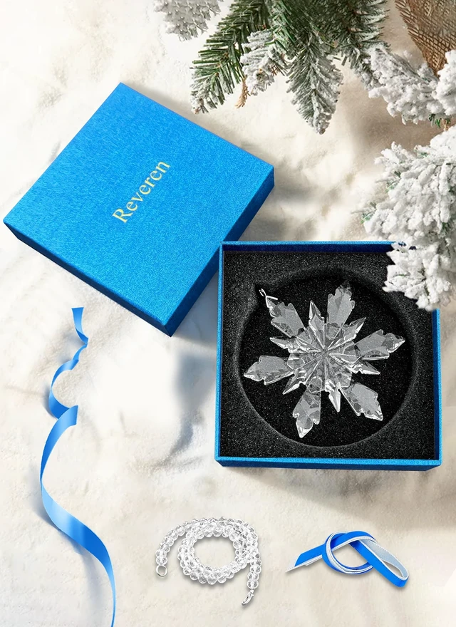 Alt view image 5 of 6 - 2026 Crystal Snowflake Ornament
Annual Collectible Crystal Christmas Tree Hanging Decoration, Holiday Keepsake Gift