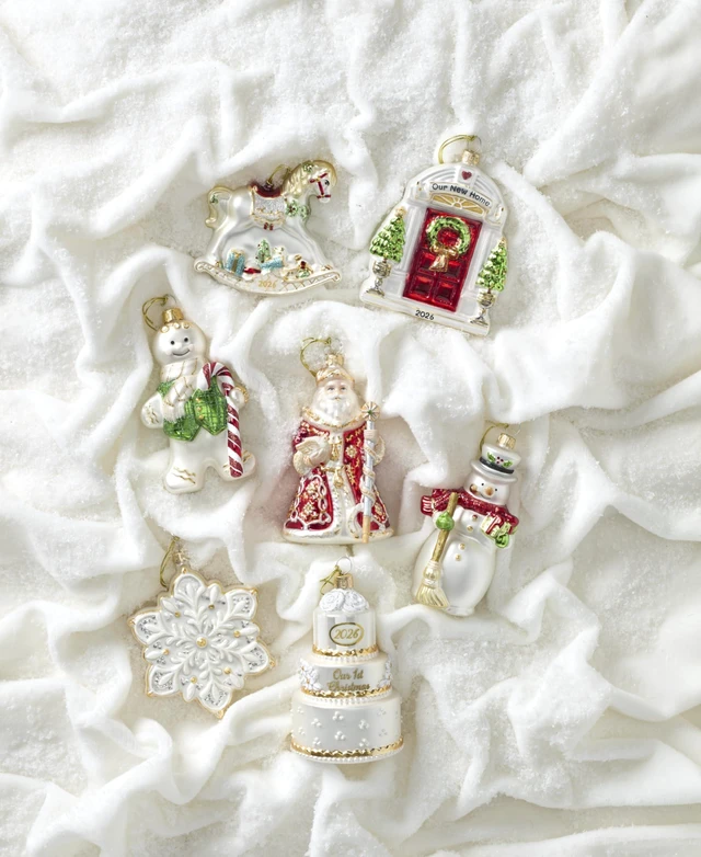 Alt view image 7 of 7 - 2026 Retro Blown Glass Our 1st Christmas Wedding Ornament