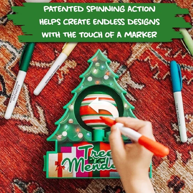 Alt view image 2 of 6 - Ornament Decorator Combo Pack - DIY Christmas Ornament Kit
Spinner Arts and Crafts, 8 Nontoxic Markers, 3 Shatterproof, Ages 3 and Up, Holiday Family Activity