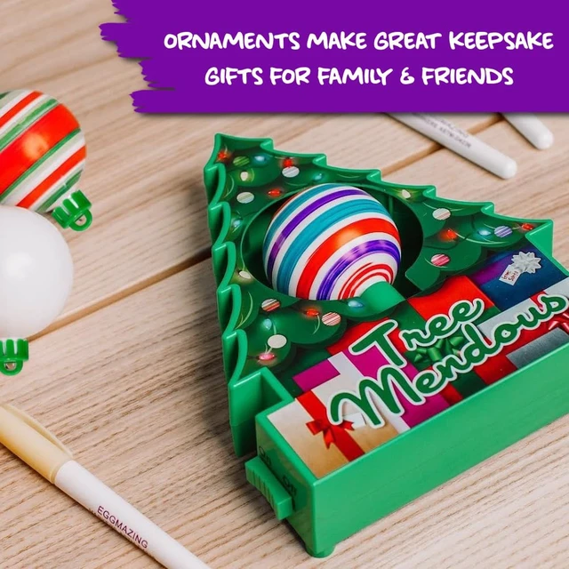 Alt view image 5 of 6 - Ornament Decorator Combo Pack - DIY Christmas Ornament Kit
Spinner Arts and Crafts, 8 Nontoxic Markers, 3 Shatterproof, Ages 3 and Up, Holiday Family Activity