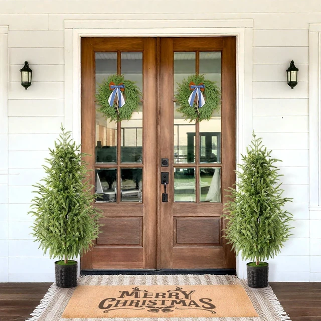 Main image of Decorations, 2 Pack 3FT Artificial Norfolk Pine Tree
Outdoor Christmas Tree, Xmas Decor for Home Indoor Outdoor Entryway Party Living Room Office Porch