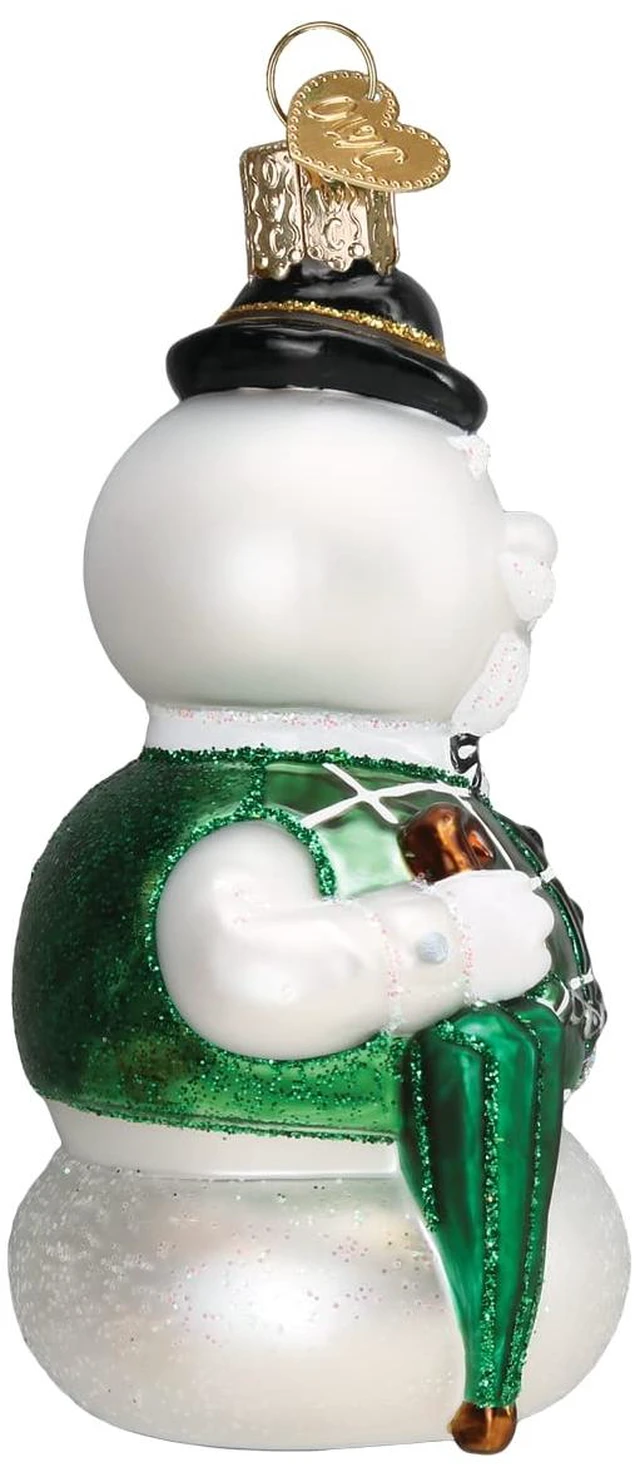 Alt view image 3 of 5 - Old World Christmas Sam The Snowman Glass Blown Ornament for Christmas Tree, Handcrafted Holiday Decoration, Rudolph Collection