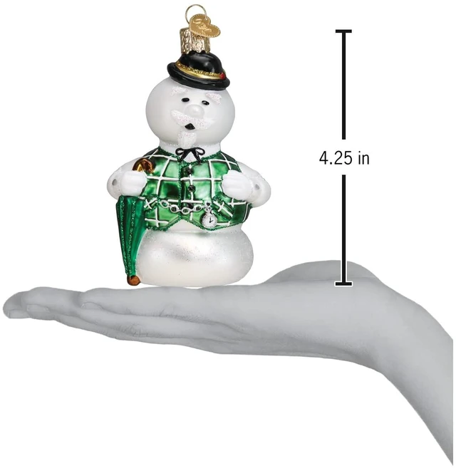 Alt view image 4 of 5 - Old World Christmas Sam The Snowman Glass Blown Ornament for Christmas Tree, Handcrafted Holiday Decoration, Rudolph Collection