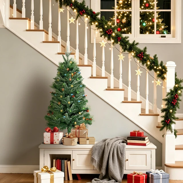 Alt view image 5 of 7 - 3FT Artificial Mini Christmas Tree, Pre-lit Christmas Tree
Tabletop Christmas TreePerfect for Holiday Decorations at Home or in the Office