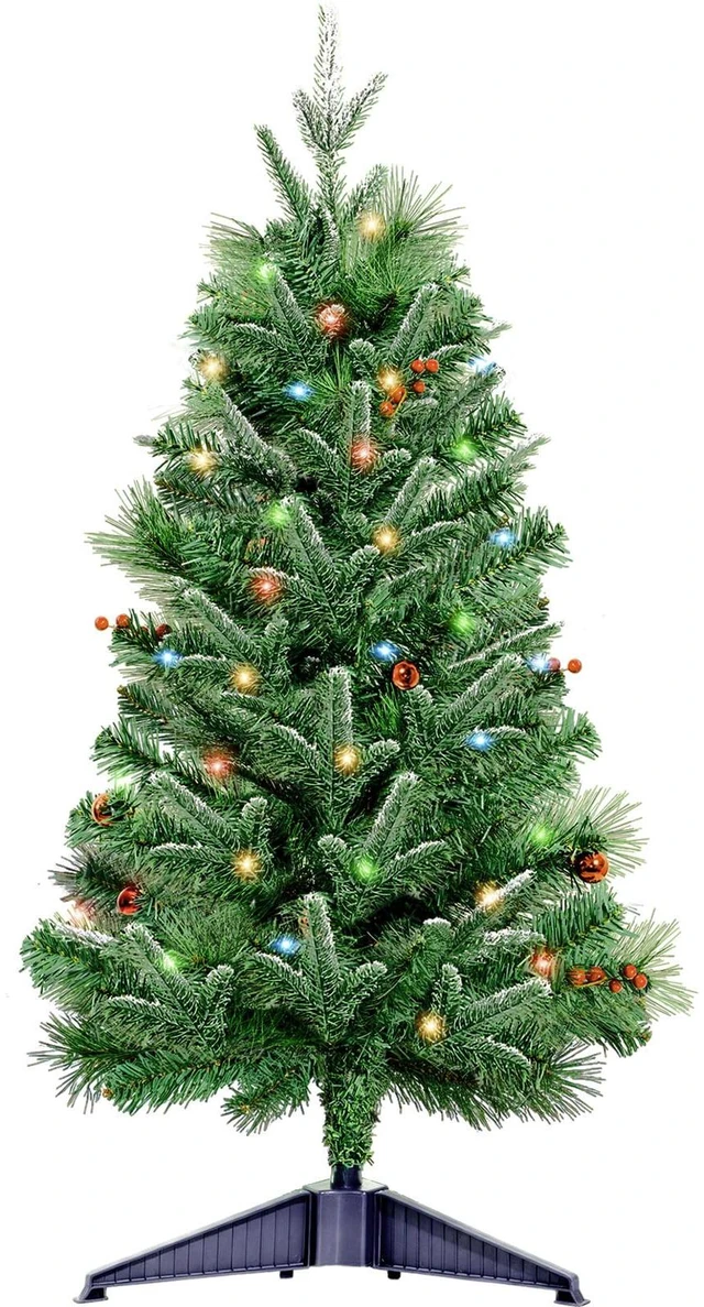 Alt view image 7 of 7 - 3FT Artificial Mini Christmas Tree, Pre-lit Christmas Tree
Tabletop Christmas TreePerfect for Holiday Decorations at Home or in the Office