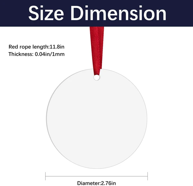 Alt view image 2 of 6 - 54 pcs Metal Sublimation Ornament Blanks,Sublimation Christmas Ornament Blanks for Christmas Tree Decor Ornaments,Double Sided Sublimation Ornaments Round Sublimation Blanks