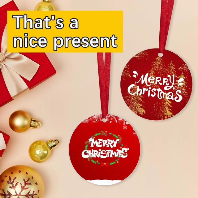 Alt view image 5 of 6 - 54 pcs Metal Sublimation Ornament Blanks,Sublimation Christmas Ornament Blanks for Christmas Tree Decor Ornaments,Double Sided Sublimation Ornaments Round Sublimation Blanks