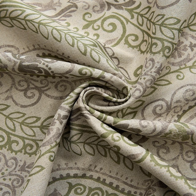 Alt view image 4 of 7 - jinchan Sage Green Damask Curtains 63 Inch Room Darkening Grommet 2 Panels
Blackout darpes, vintage, floral, medallion print, linen textured, thermal insulated, bedroom, living room, window treatment