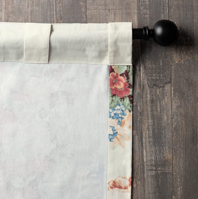 Alt view image 5 of 7 - Hermine Curtains for Living Room 100% Cotton 50"x84" (Pack of 2)
84 inches long Light Filtering Curtains for Windows Bedroom with Rod and Loop Pockets - Abbeville