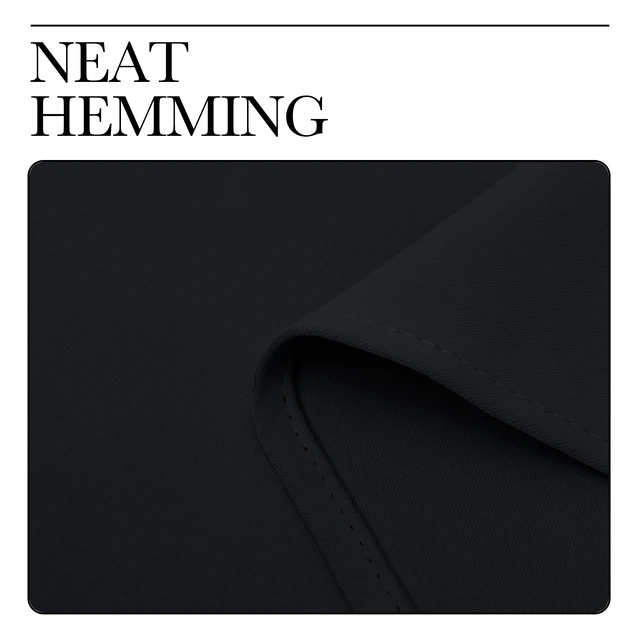 Alt view image 7 of 7 - Black Out Curtains for Bedroom Living Room 80 Inches Long, 2 Panels, 52" W, Black, 3 Pass Microfiber Noise Reducing Thermal Insulated Solid Ring Top Blackout Window Drapes