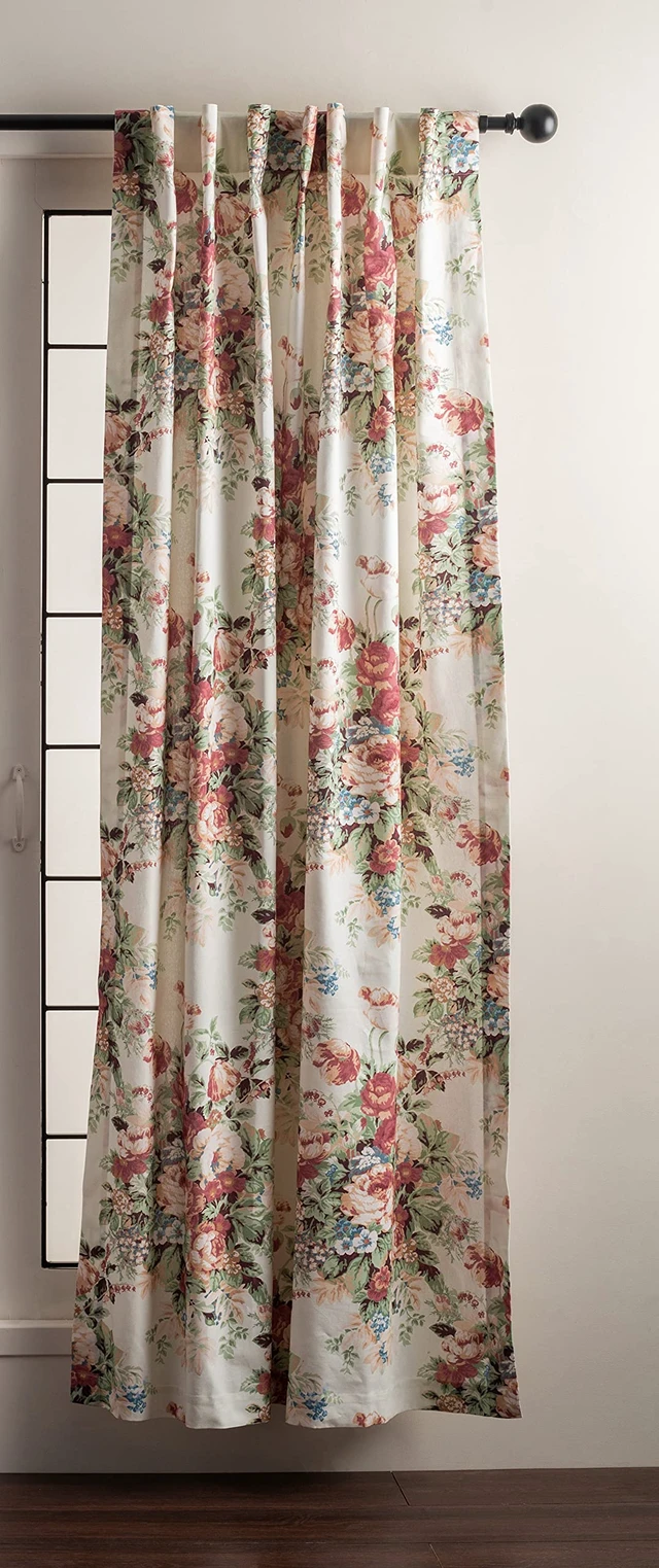 Alt view image 6 of 7 - Hermine Curtains for Living Room 100% Cotton 50"x84" (Pack of 2)
84 inches long Light Filtering Curtains for Windows Bedroom with Rod and Loop Pockets - Abbeville