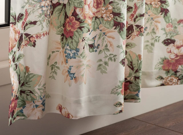 Alt view image 7 of 7 - Hermine Curtains for Living Room 100% Cotton 50"x84" (Pack of 2)
84 inches long Light Filtering Curtains for Windows Bedroom with Rod and Loop Pockets - Abbeville