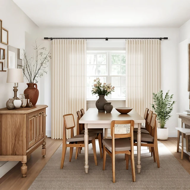 Alt view image 5 of 6 - Cream Linen Curtains 84 Inch Long 2 Panels for Living Room
Beige Flax Light Filtering Sheer Curtain,Back Tab Pocket Pleated Look,Farmhouse Textured Privacy Drapes for Bedroom Window
Visit the Jowels S