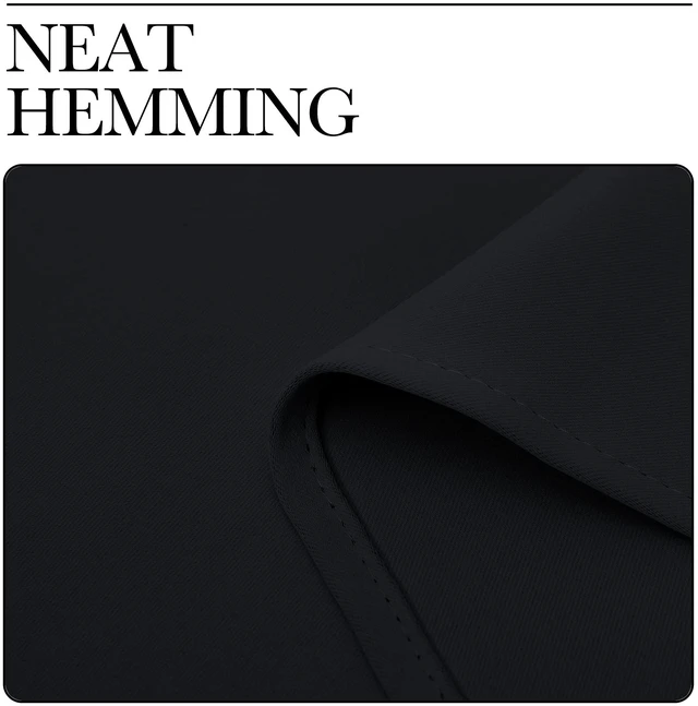 Alt view image 7 of 7 - Black Blackout Curtains for Small Window 42" w x 48" L 2 Panels
Privacy RV Draperies, Blackout Drapes Draperies, Thermal Insulated Curtain Panels, Room Darkening Window Decor for Kitchen