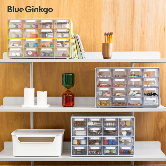 Alt view image 7 of 7 - 16-Drawer Storage Cabinet Organizer, Blue, Made in Korea
Stackable. Adjustable. Easy Visibility.